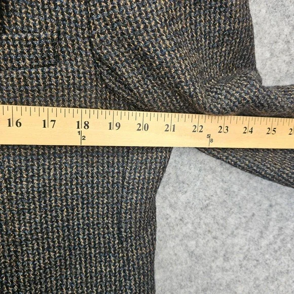 Peruvian Alpaca Blazer Mens 40S M Black LE COLLEZIONI Tweed Fleck Sport Coat USA